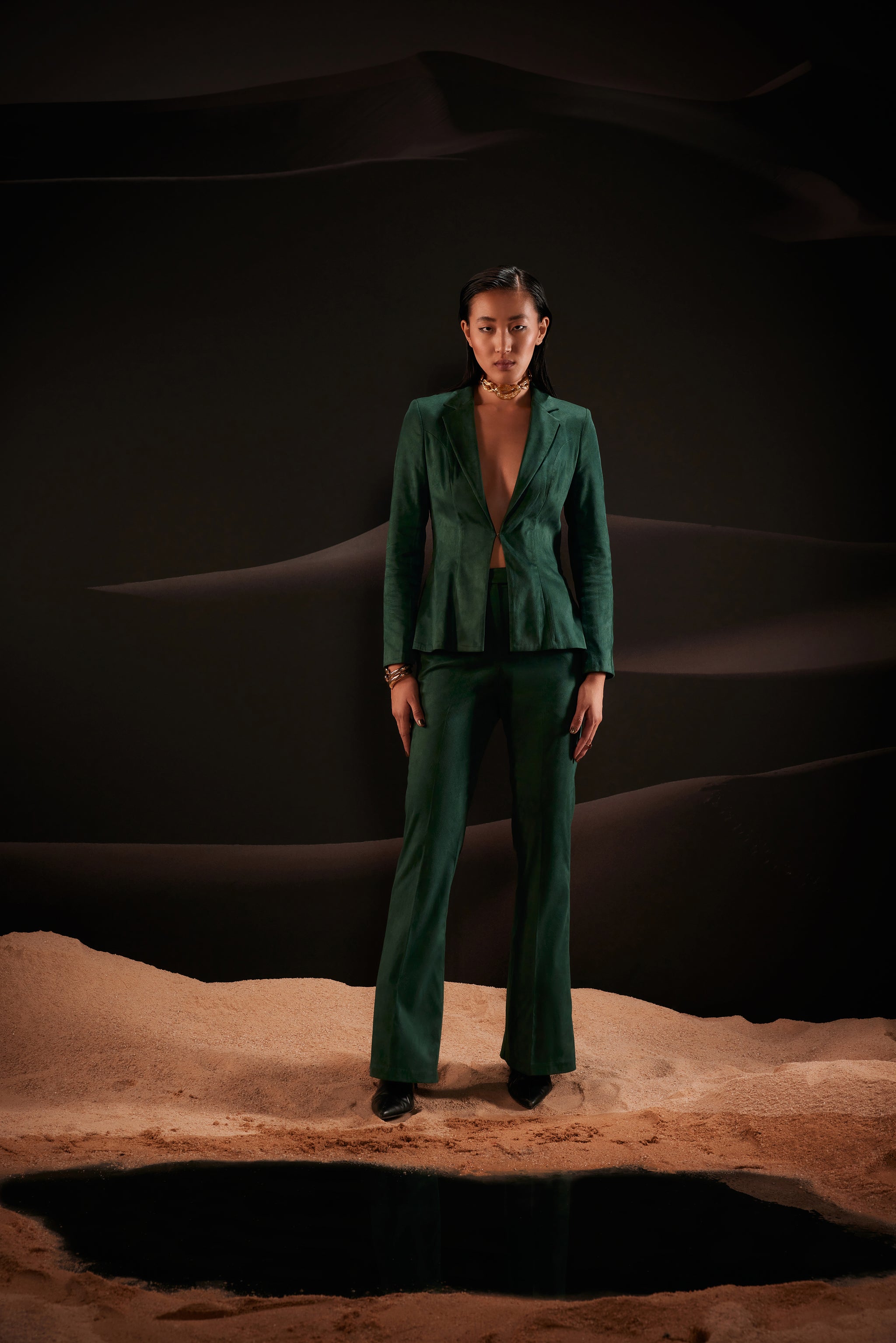 Embroidery single-breasted blazer Blazer, suits