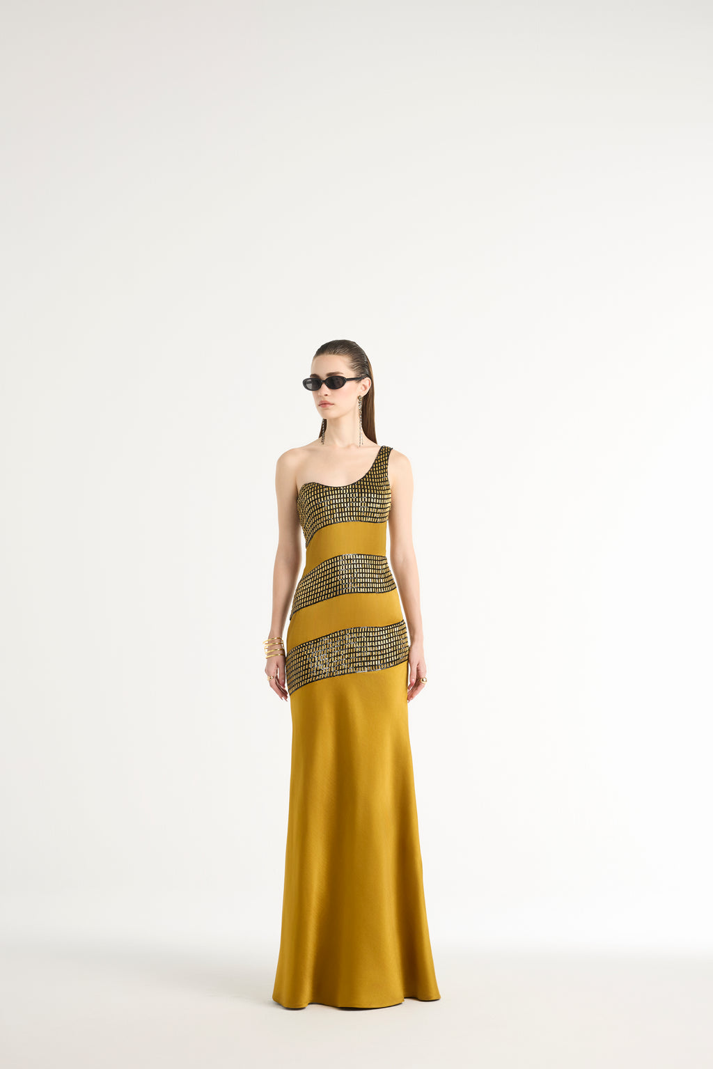 slim fit dress slacks Jacinta One Shoulder Maxi Dress - Pastel Lemon main image 0